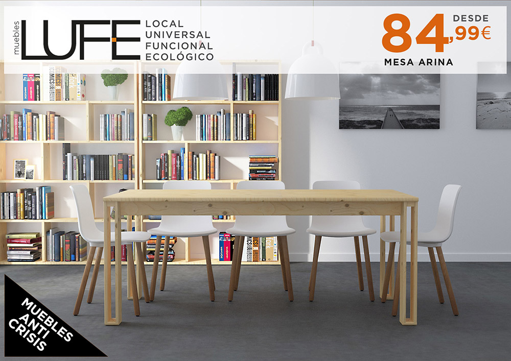 Descubre las nuevas mesas de Muebles LUFE. Mesa Arina, ligera y fuerte a la vez. Blog