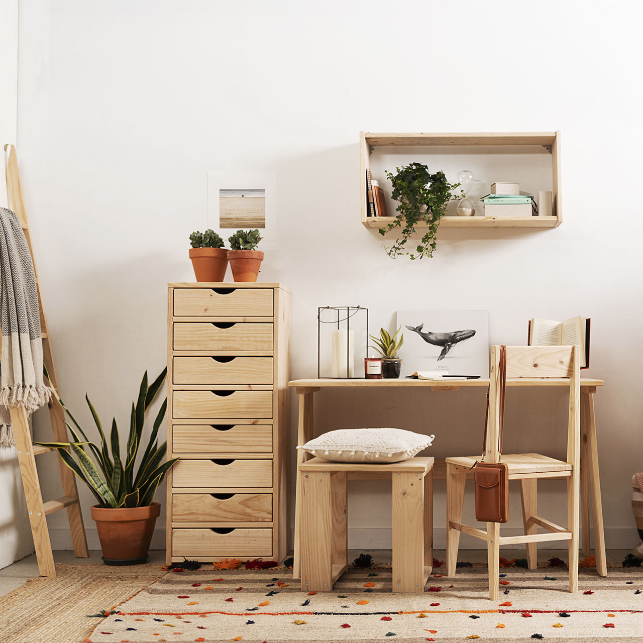 Muebles de oficina de madera natural