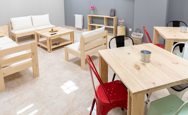 Muebles de madera modernos y baratos para hostel, hostal y Hotel Rural